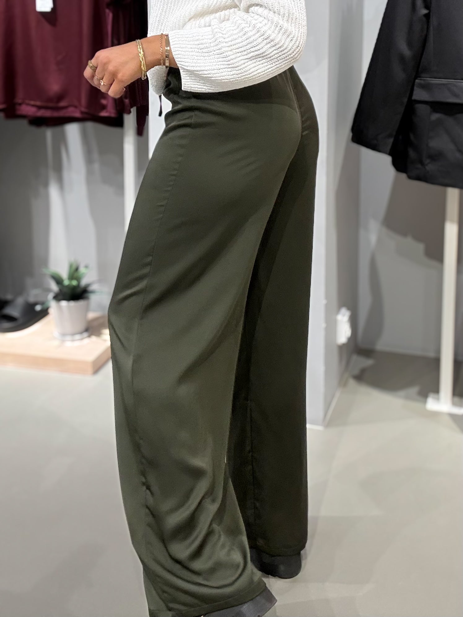 VIELLETTE Trousers - Forest Night